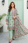 3 Pieces - Lakhany Unstitched Pista Lawn Suit