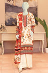 3 Pieces - Murashee Unstitched Cream Printed Lawn Suit