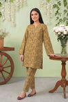 2 Piece- Sohni Dharti Unstitched Mustard Ladies Lawn Suit