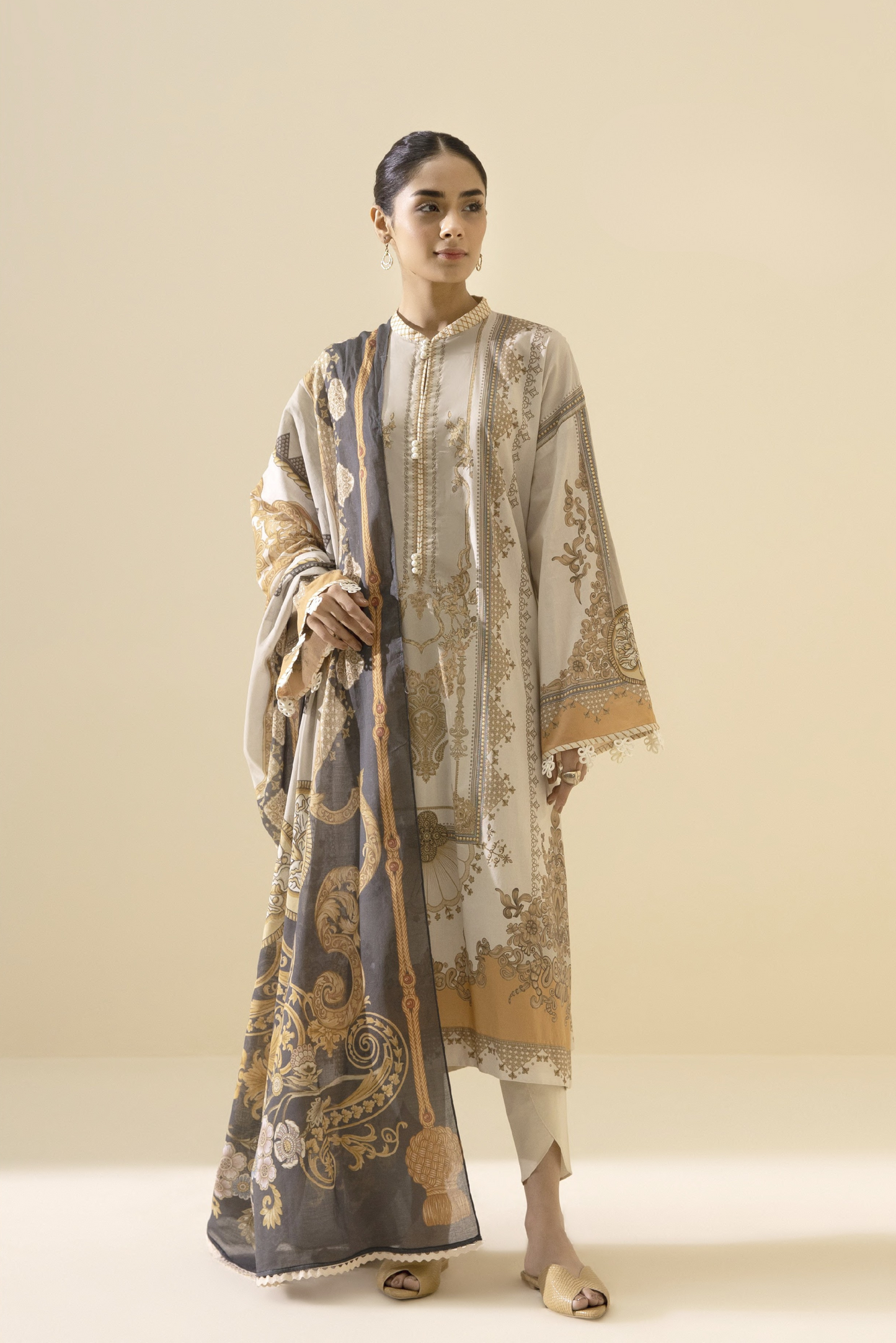 3 Pieces - Sapphire Unstitched Skin Printed Lawn Suit
