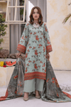 3 Pieces - Janan Unstitched Swap Green Printed Lawn Suit