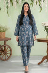 2 Piece- Sohni Dharti Unstitched Greyish Blue Ladies Lawn Suit
