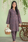 2 Piece- Sohni Dharti Unstitched Chocolate Brown Ladies Lawn Suit