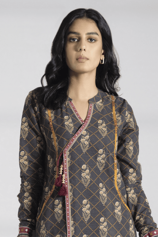 3 Pieces - Sapphire Unstitched Brownish Black Printed Lawn Suit