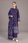 3 Pieces - Sapphire Unstitched Purple Printed Lawn Suit