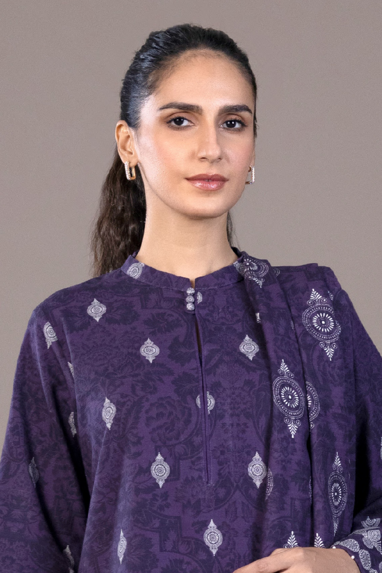 3 Pieces - Sapphire Unstitched Purple Printed Lawn Suit
