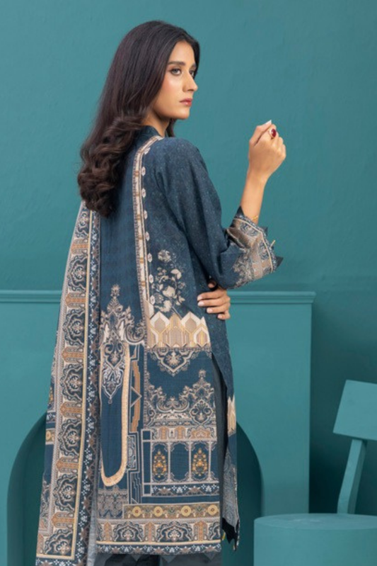 3 Pieces - Regalia Stitched Zinc Printed Khaddar Suit