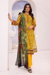 3 Pieces - Haya By Legends Unstitched Yellow Printed Lawn Suit