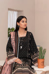 3 Piece - Junoon Unstitched Black Ladies Print Lawn Suit