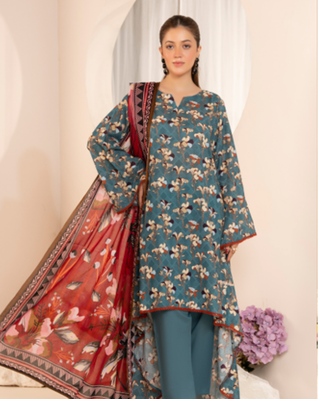 3 Piece - Mahi Unstitched Froze Ladies Print Lawn Suit