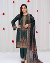 3 Piece - Mojoberry Unstitched Chrome Navy Ladies Banadora Print Lawn Suit