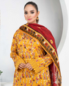 3 Piece - Mahi Unstitched Yellow Ladies Print Lawn Suit