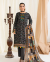 3 Piece - Mahi Unstitched Char Coal Ladies Print Lawn Suit