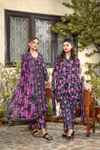 3 Pieces - Murashee Unstitched Dark Purple Printed Lawn Suit