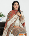 3 Piece - Junoon Unstitched Off White Ladies Print Lawn Suit