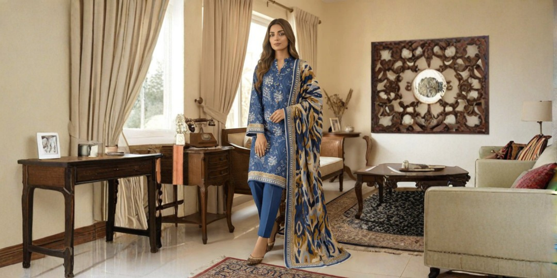 Arfa Unstitched Print Lawn Suit