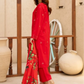 3 Piece - Gold Unstitched Red Embroidered Lawn Suit
