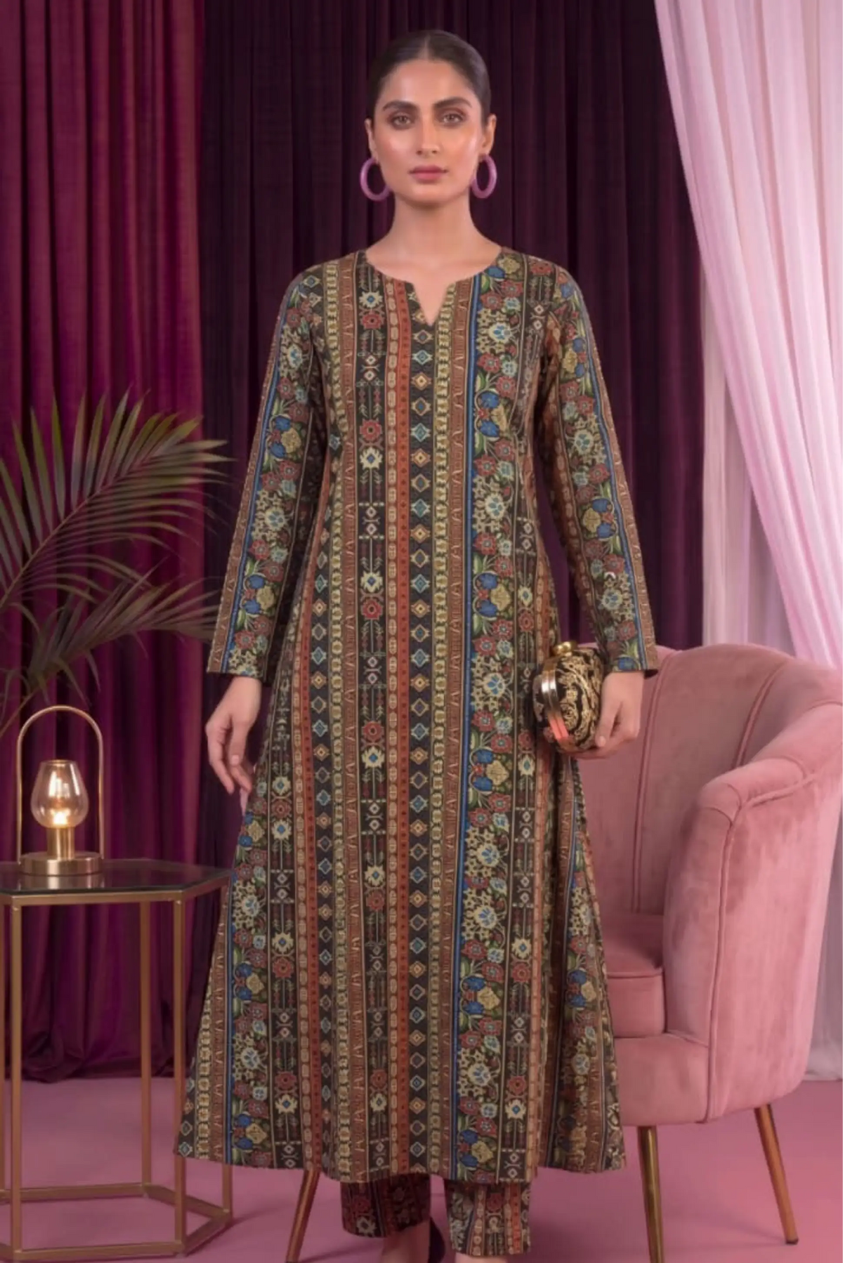 2 Piece- Sohni Dharti Unstitched Multi Ladies Lawn Suit