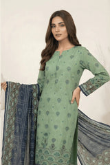3 Pieces - Marooj Unstitched Sea Green Transliminor Magic Print Lawn Suit