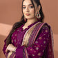 3 Pieces - Regalia Unstitched Purple Fancy Zari Dupatta Printed Shirt Lawn Suit