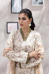 3 Pieces - Regalia Unstitched Skin Jscquard Cambric Suit
