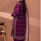 3 Pieces - Regalia Unstitched Purple Fancy Zari Dupatta Printed Shirt Lawn Suit