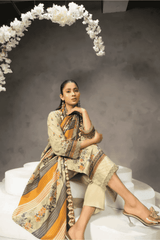 3 Piece - Mahi Unstitched Skin Ladies Transliminor Magic Print Lawn Suit