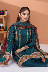 3 Pieces - Regalia Unstitched Zinc Fancy Zari Dupatta Printed Shirt Lawn Suit