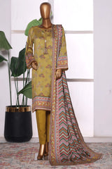 3 Pieces - Riwayat Unstitched Bruaas Dobby Viscose Suit