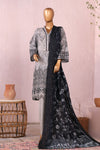 3 Pieces - Riwayat Unstitched Grey Embroidered Dupatta & Embroidered Shirt Suit