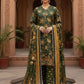 3 Pieces - Marooj Unstitched Green BanaDora Linen Suit