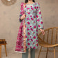 3 Pieces - Regalia Unstitched Gray Fancy Zari Dupatta Printed Shirt Lawn Suit