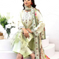 3 Piece - Gold Unstitched Cream Embroidered Lawn Suit