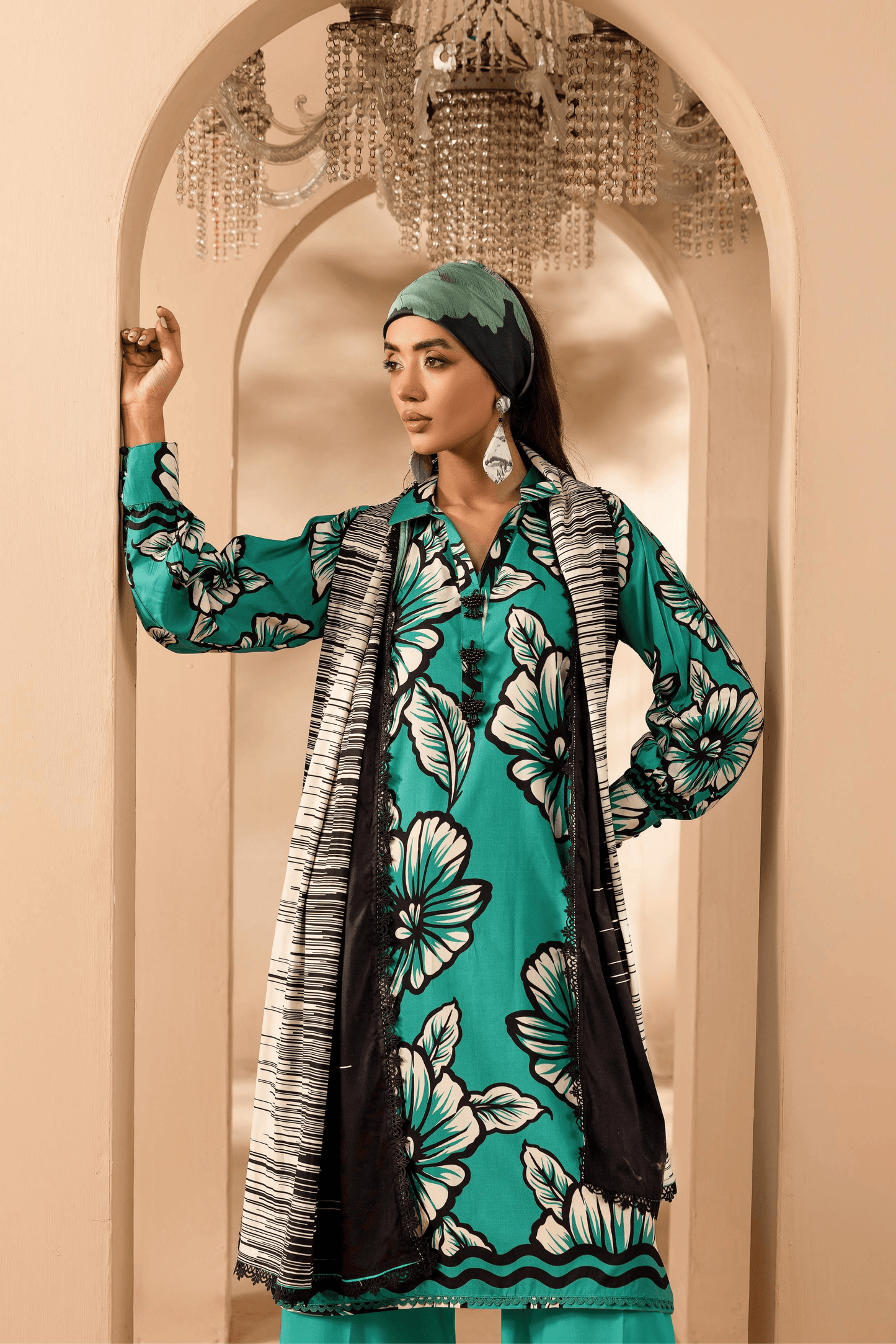 3 Pieces - Rangreza Unstitched Zink Printed Linen Suit