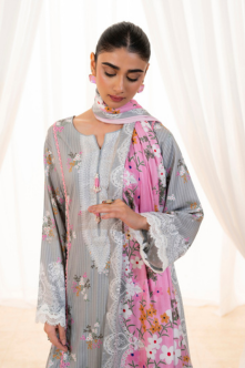 3 Pieces - Regalia Unstitched Skin Doriya Linen Suit