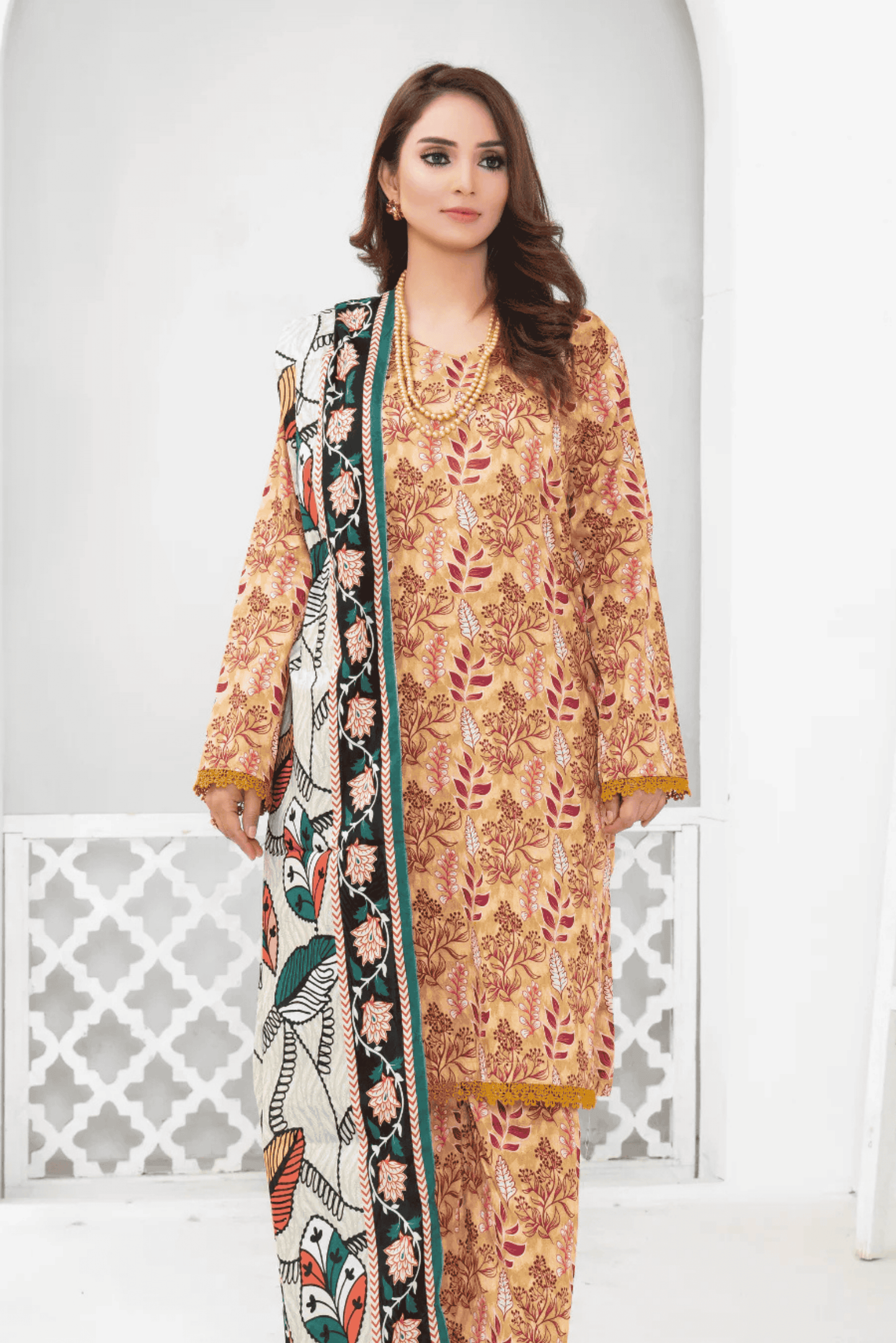 3 Piece - Mahi Unstitched Pace Ladies Print Lawn Suit
