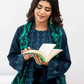 3 Piece - Gold Unstitched Blue Embroidered Lawn Suit