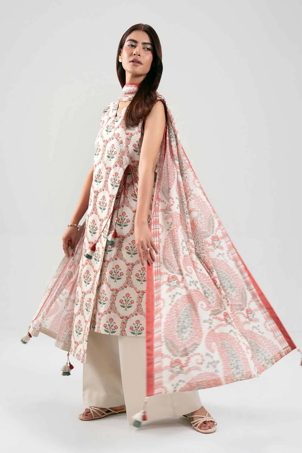 3 Pieces - Nishat Unstitched Skin Ladies Khaddar Suit