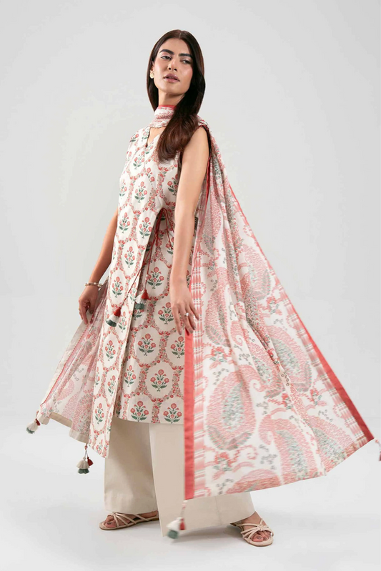 3 Pieces - Nishat Unstitched Skin Ladies Khaddar Suit
