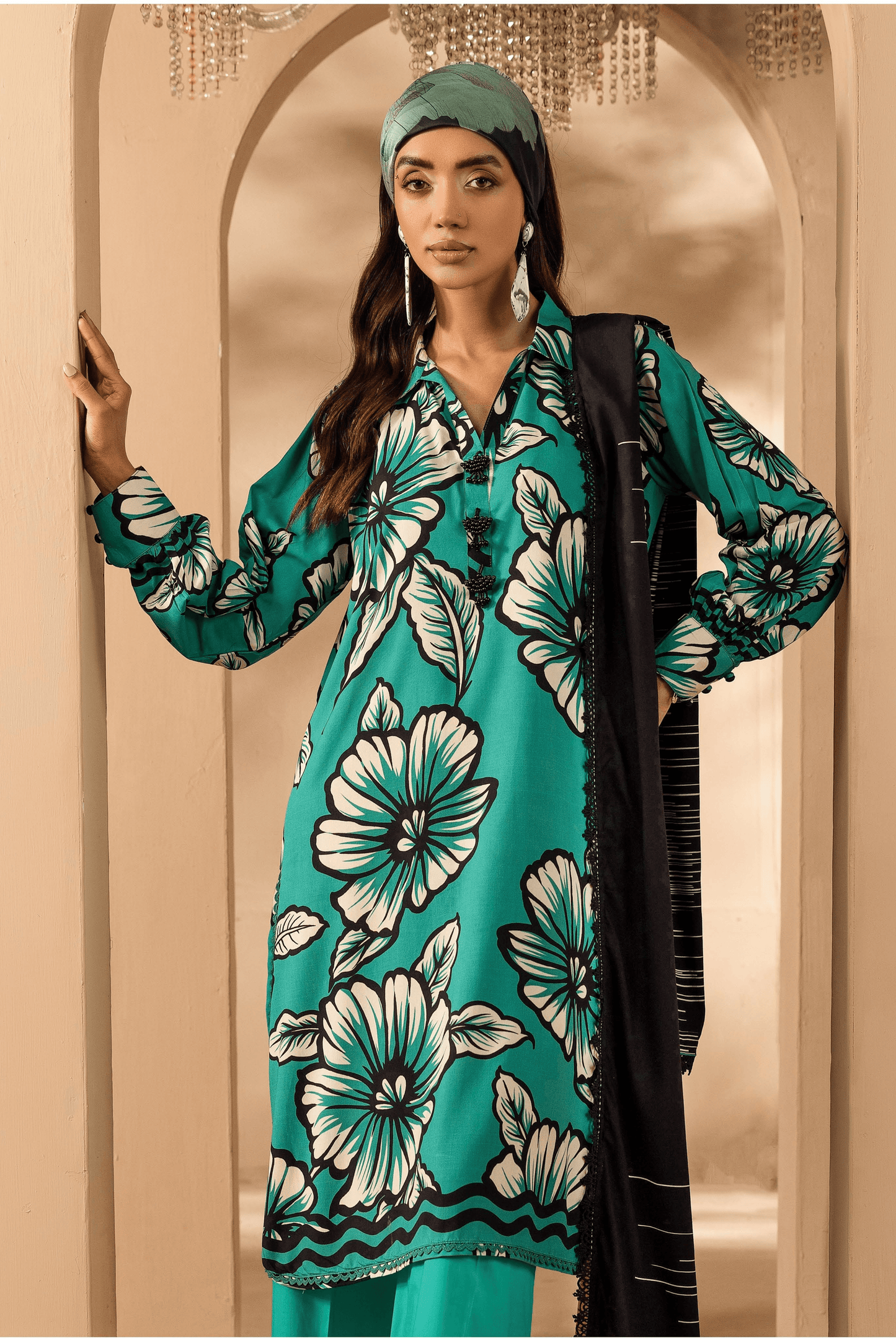 3 Pieces - Rangreza Unstitched Zink Printed Linen Suit