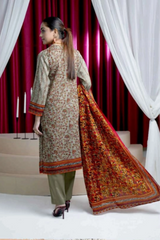 3 Piece - Arfa Unstitched Beach Ladies Transliminor Magic Print Lawn Suit
