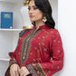 3 Piece - Marooj Unstitched Maroon BanaDora Linen Suit