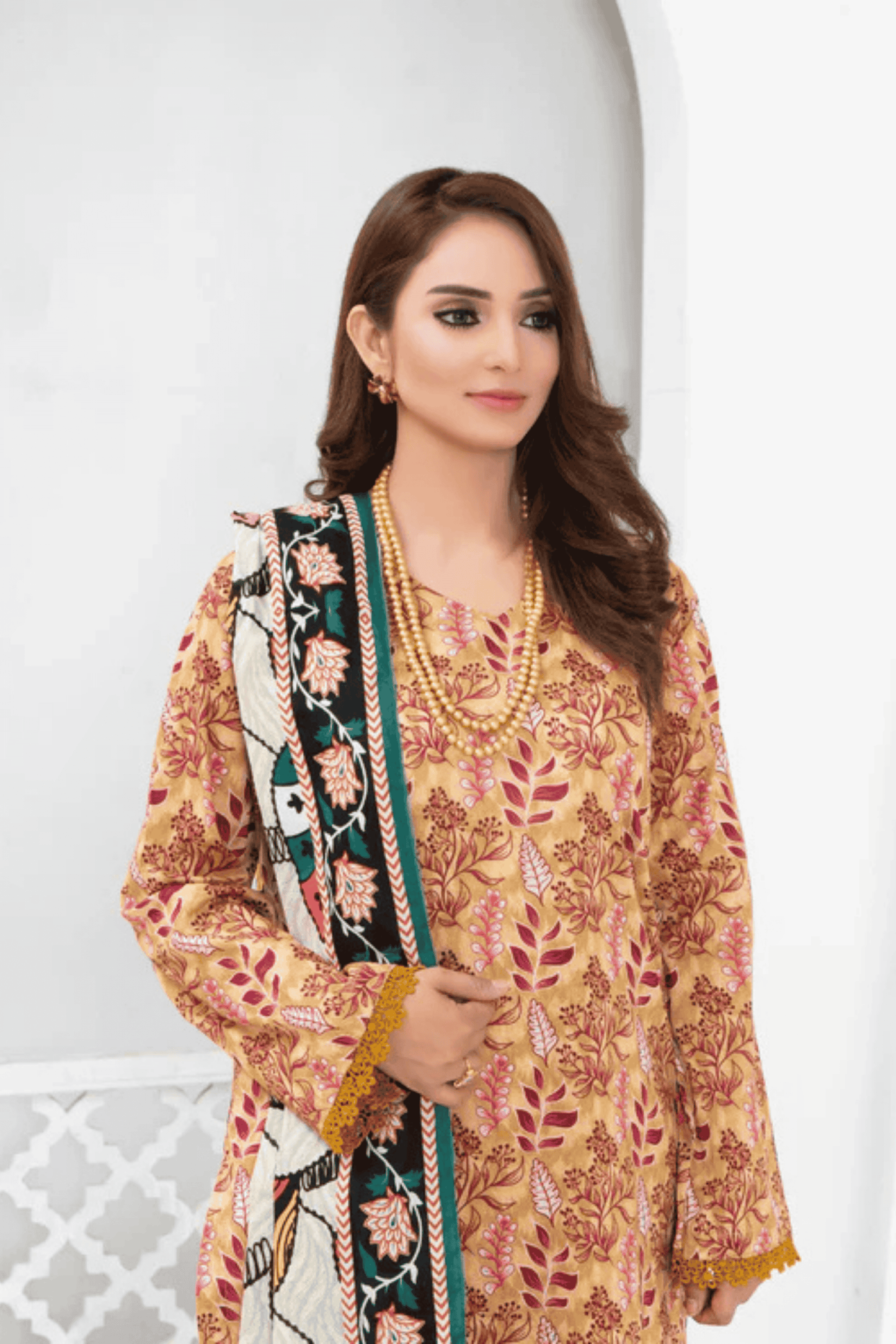 3 Piece - Mahi Unstitched Pace Ladies Print Lawn Suit