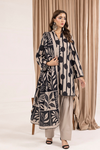 3 Pieces - Regalia Unstitched Black & White Printed Khaddar Suit