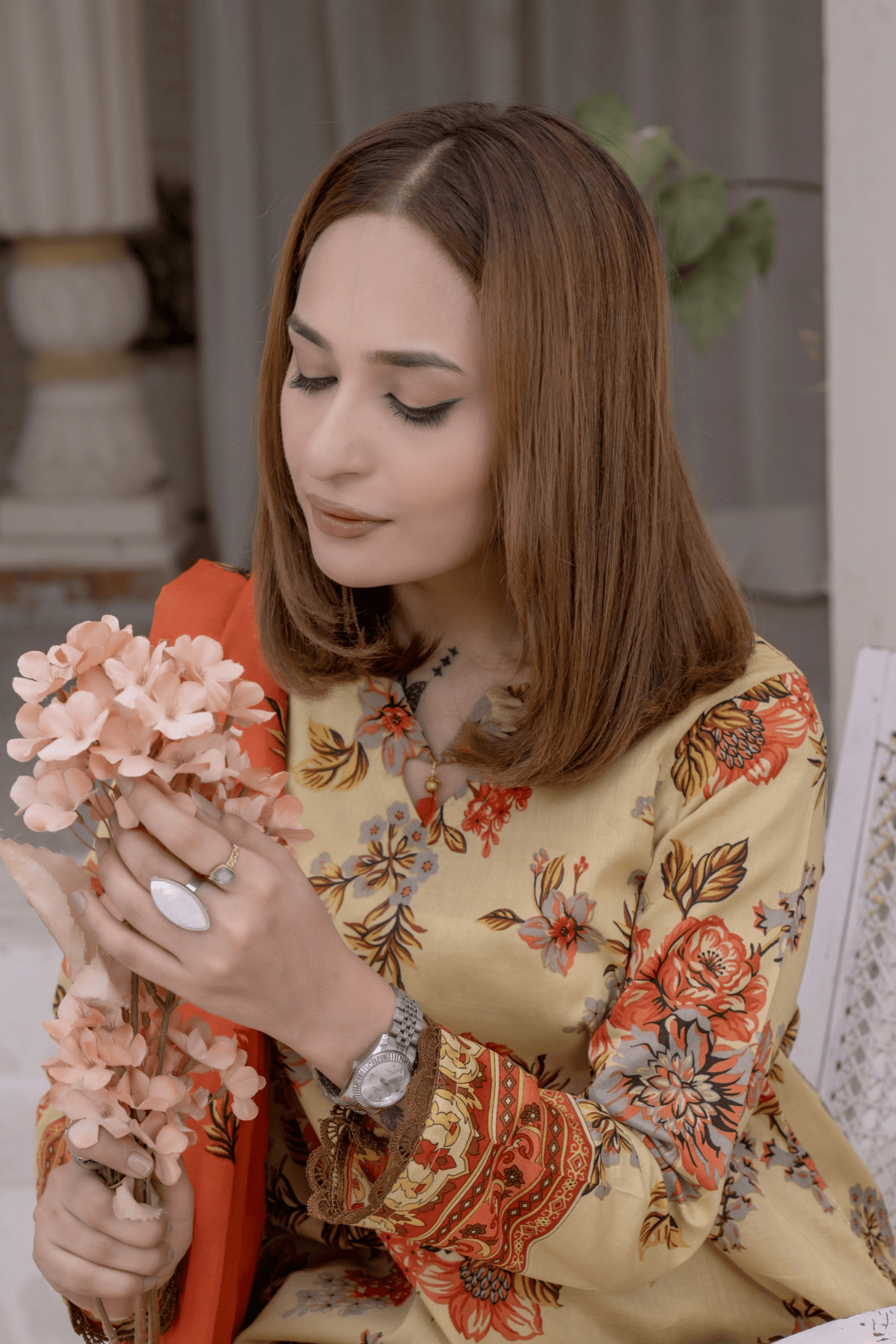 3 Pieces - Janan Unstitched Khaki Printed Lawn Suit