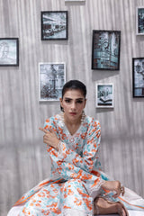 3 Pieces - Regalia Unstitched Off White Jscquard Cambric Suit