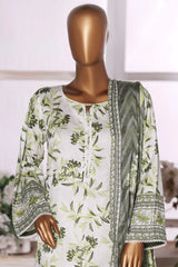 3 Pieces - Riwayat Unstitched Sea Green Dobby Viscose Suit
