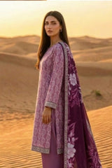 3 Pieces - Janan Unstitched Pink Printed Lawn Suit
