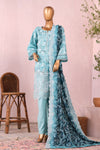 3 Pieces - Riwayat Unstitched Firozi Embroidered Dupatta & Embroidered Shirt Suit