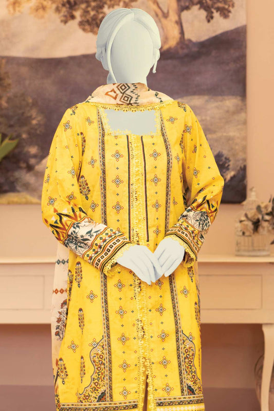 3 Pieces - Murashee Unstitched Lemon Printed Lawn Suit